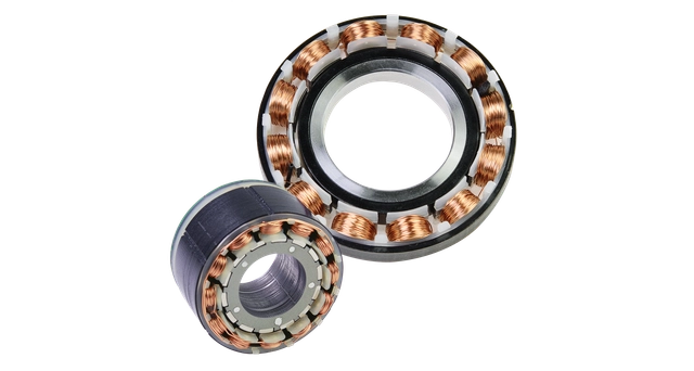Frameless rotor and stator shown by Lin Engineering